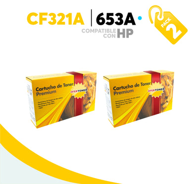 2 Pza Tóner 653A Compatible con HP CF321A