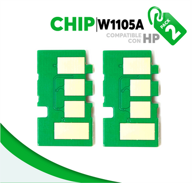 2 Pza Chip para Tóner 105A Compatible con HP W1105A