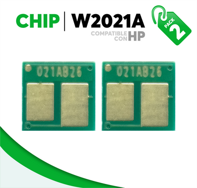2 Pza Chip para Tóner 414A Compatible con HP W2021A