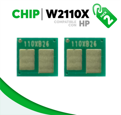 2 Pza Chip para Tóner 206X Compatible con HP W2110X