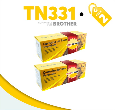 2 Pza Tóner TN331BK Compatible con Brother