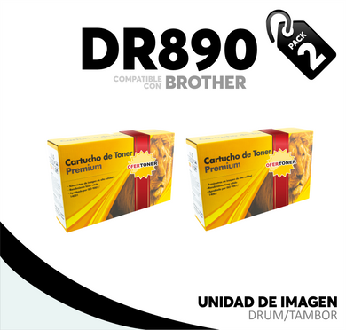 2 Pza Unidad de Imagen DR890 Compatible con Brother