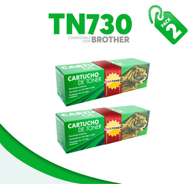 2 Pza Toner TN730 Compatible con Brother