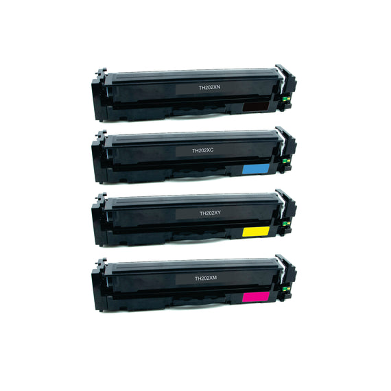 Pack Toner Color 202X CF500X / CF501X / CF502X / CF503X Corona Compatible con HP