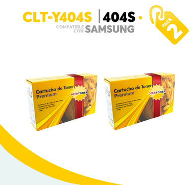 2 Pza Tóner Y404S Compatible con Samsung CLT-Y404S