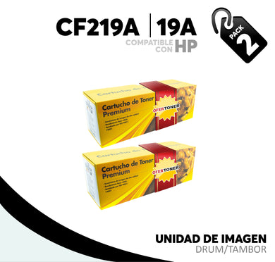 2 Pza Unidad de Imagen 19A Compatible con HP CF219A