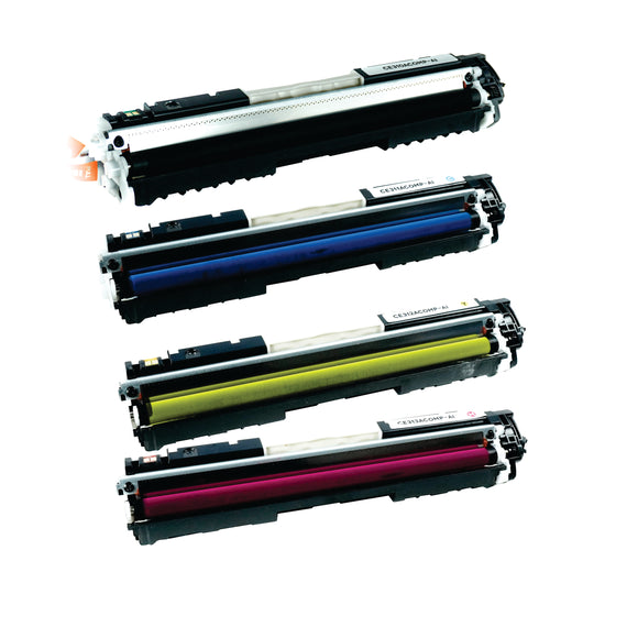 Pack Toner Color 126A 130A CE310A / CE311A / CE312A / CE313A Corona Compatible con HP