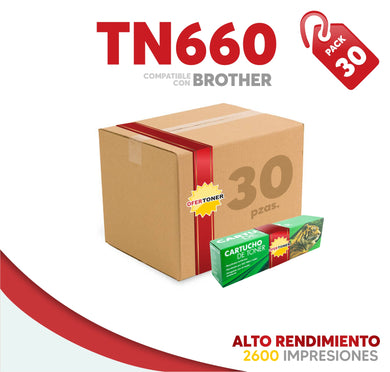 Caja 30 Pza Tóner TN660 Compatible con Brother