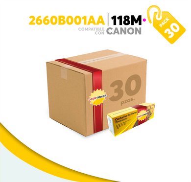 Caja 30 Pza Tóner 118M Compatible con Canon 2660B001AA