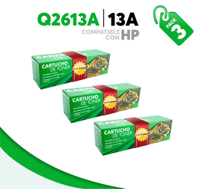 3 Pza Tóner 13A Compatible con HP Q2613A