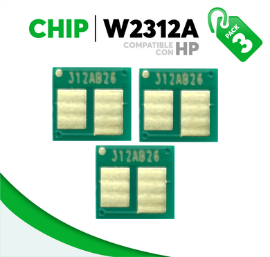 3 Pza Chip para Tóner 215A Compatible con HP W2312A