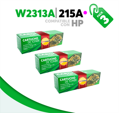 3 Pza Tóner 215A Compatible con HP W2313A