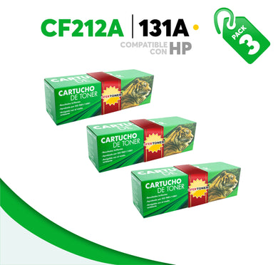 3 Pza Tóner 131A Compatible con HP CF212A