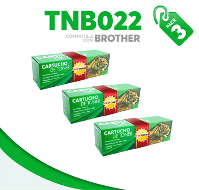 3 Pza Tóner TNB022 Compatible con Brother