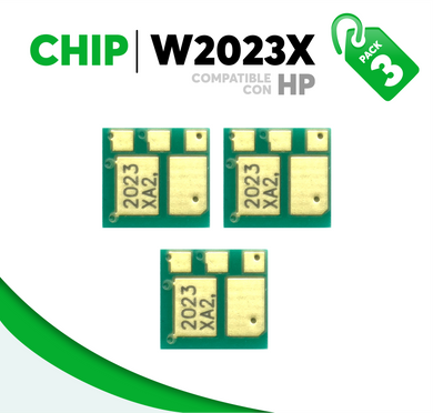 3 Pza Chip para Tóner 414X Compatible con HP W2023X