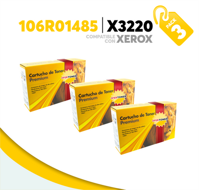 3 Pza Tóner X3220 Compatible con Xerox 106R01485