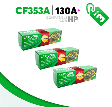 3 Pza Tóner 130A Compatible con HP CF353A