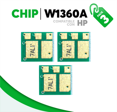 3 Pza Chip para Tóner 136A Compatible con HP W1360A