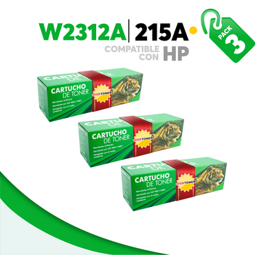 3 Pza Tóner 215A Compatible con HP W2312A