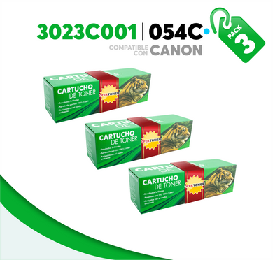 3 Pza Tóner 054C Compatible con Canon 3023C001AA