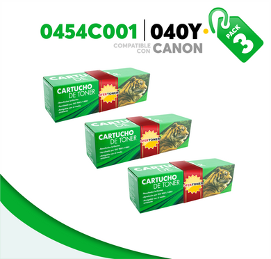 3 Pza Tóner 040Y Compatible con Canon 0454C001