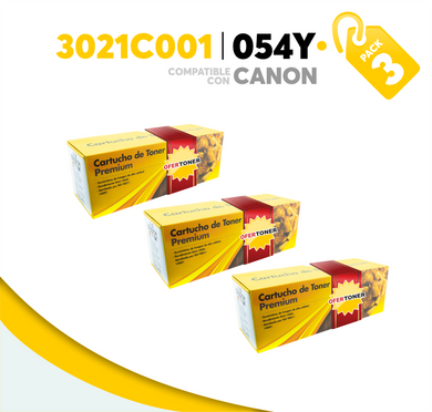 3 Pza Tóner 054Y Compatible con Canon 3021C001AA