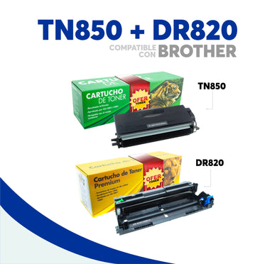 Pack Tóner TN850 Y Tambor DR820 Compatible Con Brother