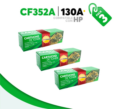 3 Pza Tóner 130A Compatible con HP CF352A