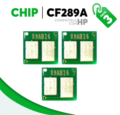 3 Pza Chip para Tóner 89A Compatible con HP CF289A