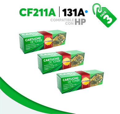 3 Pza Tóner 131A Compatible con HP CF211A