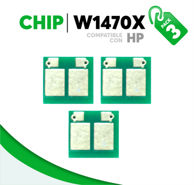 3 Pza Chip para Tóner 147X Compatible con HP W1470X