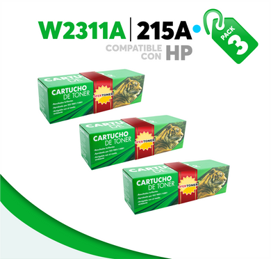 3 Pza Tóner 215A Compatible con HP W2311A