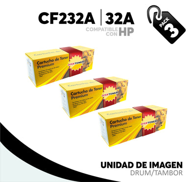 3 Pza Unidad de Imagen 32A Compatible con HP CF232A