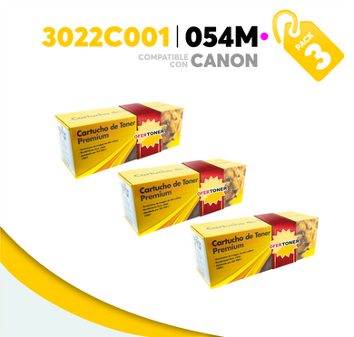 3 Pza Tóner 054M Compatible con Canon 3022C001AA