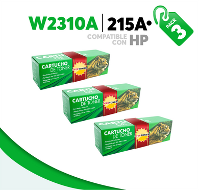 3 Pza Tóner 215A Compatible con HP W2310A