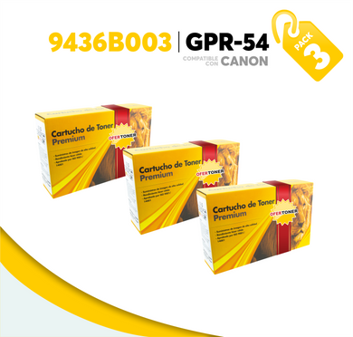 3 Pza Tóner GPR-54 Compatible con Canon 9436B003AA