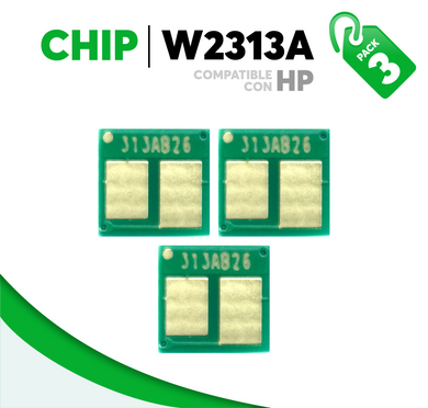 3 Pza Chip para Tóner 215A Compatible con HP W2313A