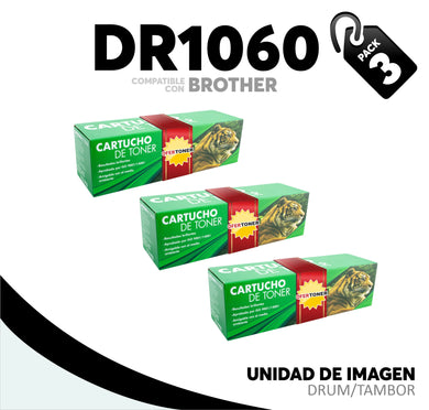 3 Pza Unidad de Imagen DR1060 Compatible con Brother