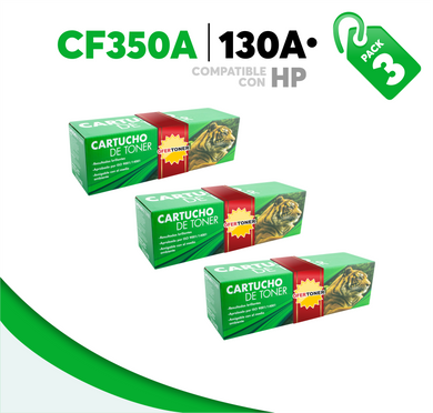 3 Pza Tóner 130A Compatible con HP CF350A