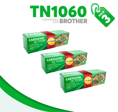 3 Pza Tóner TN1060 Compatible con Brother