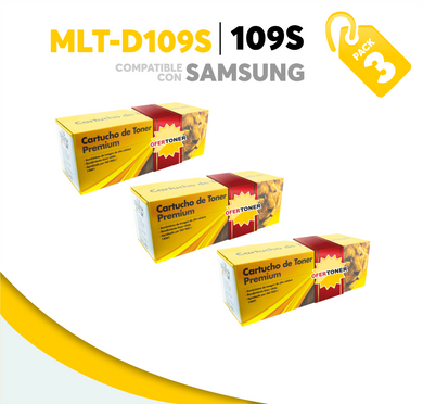 3 Pza Tóner 109 Compatible con Samsung MLT-D109S