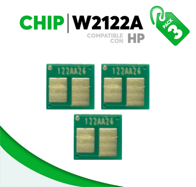 3 Pza Chip para Tóner 212A Compatible con HP W2122A