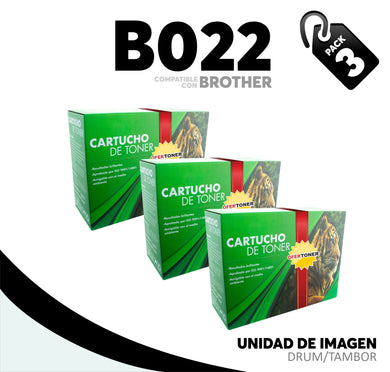 3 Pza Unidad de Imagen B022 Compatible con Brother