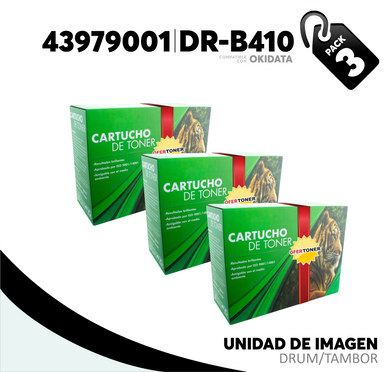 3 Pza Unidad de Imagen DRB410 Compatible con Okidata 43979001