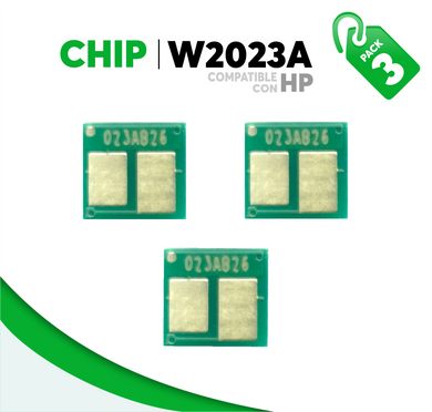 3 Pza Chip para Tóner 414A Compatible con HP W2023A