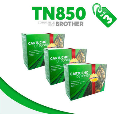 3 Pza Tóner TN850 Compatible con Brother