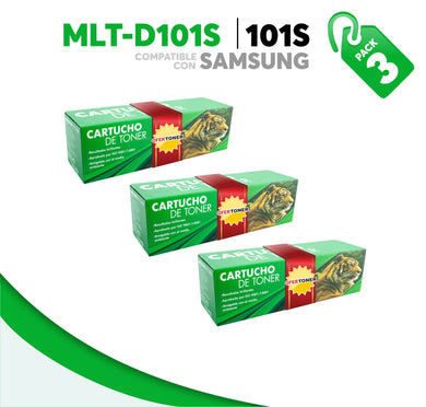 3 Pza Tóner 101S Compatible con Samsung MLT-D101S