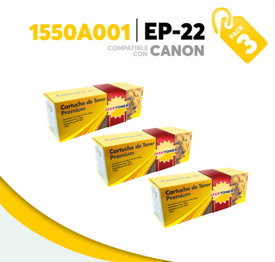 3 Pza Tóner EP-22 Compatible con Canon 1550A001AA