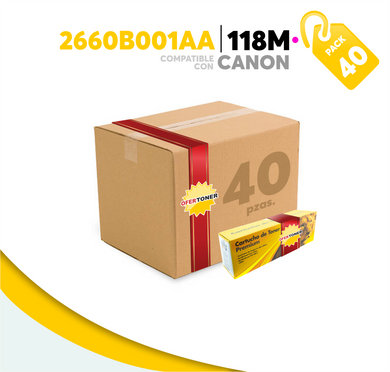 Caja 40 Pza Tóner 118M Compatible con Canon 2660B001AA