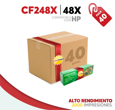 Caja 40 Pza Tóner 48X Alto Rendimiento Compatible con HP CF248X